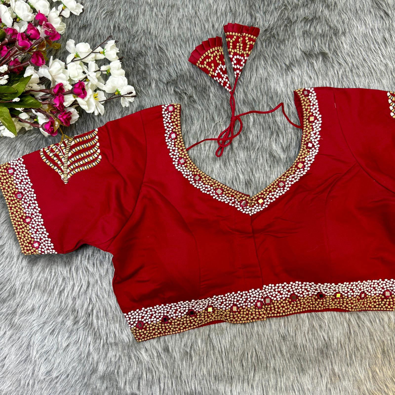 Rk Blouse Designer Soft Silk Heavy Work Party Wear Blouse Wholesale Online
